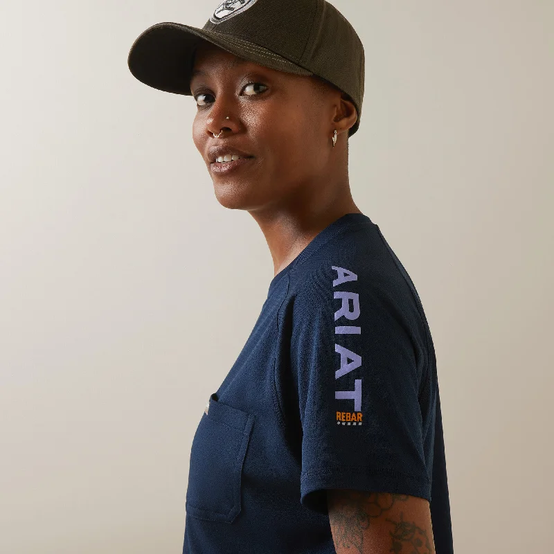 10043845 Ariat Wms Rebar Heat Fighter SS T-Shirt Navy